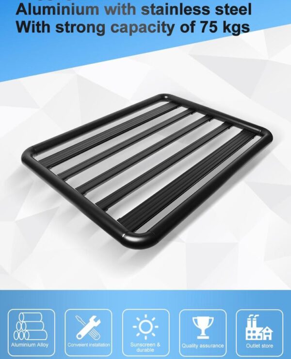 UPWHEEL- CAR ROOF RACK/ CAR ROOF TOP  LUGGAGE CARRIER  TRAY, As Platform, U-bolts Included - Image 3