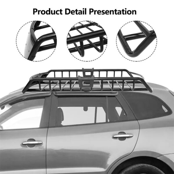 OUT ROAMER CAR ROOF RACK/ CAR ROOF TOP  BASKET, LUGGAGE CARRIER  TRAY,  U-bolts included - Image 9