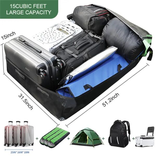 OUT ROAMER Heavy-Duty Car Roof Top Luggage Bag Premium Durable 100% Waterproof Rooftop Cargo Carrier Bag - Image 5