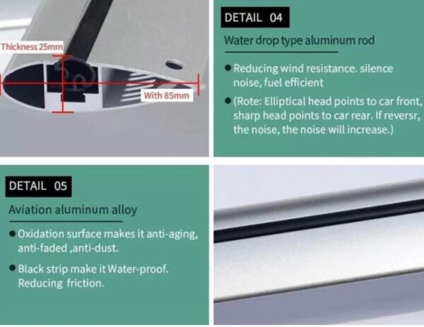 Roof Racks for Toyota Corolla Levin 5 Door Wagon Dec 2001 - Apr 2007 (Raised Rails) - Image 8